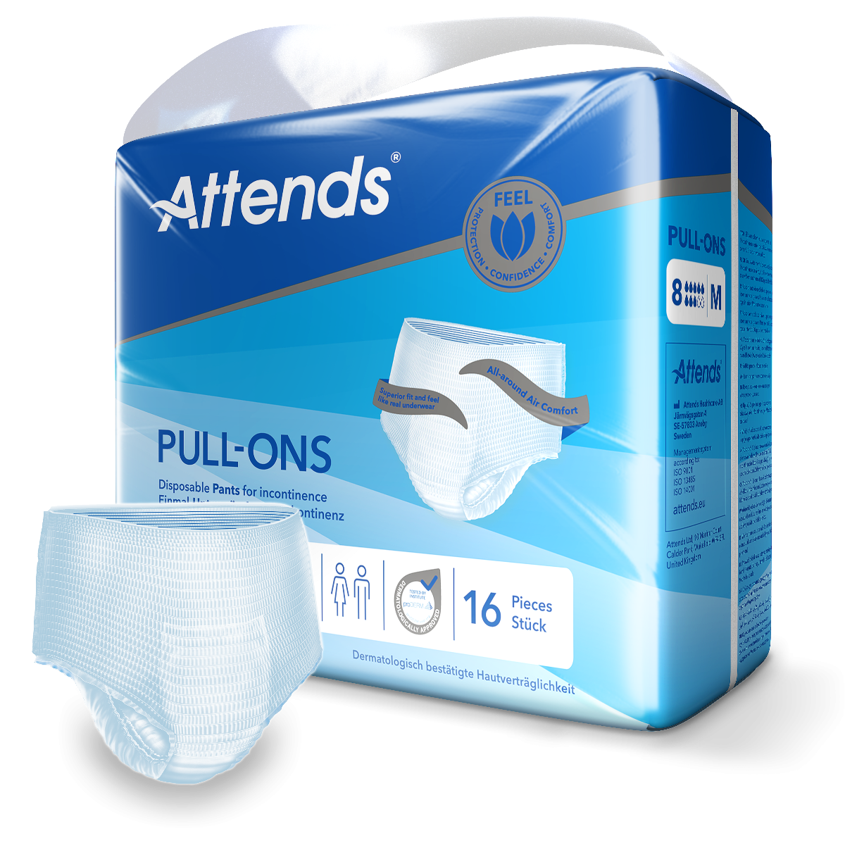 ATTENDS PULL-ONS 8 M - 16 st - incontinentiebroekjes