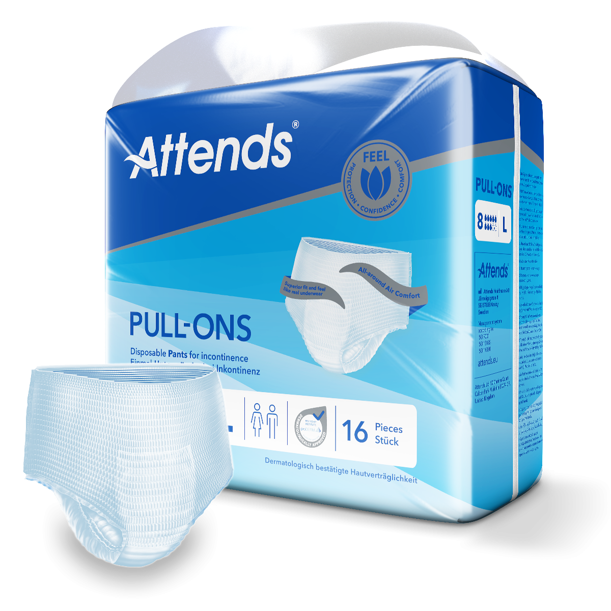 ATTENDS PULL-ONS 8 L - 16 st - incontinentiebroekjes