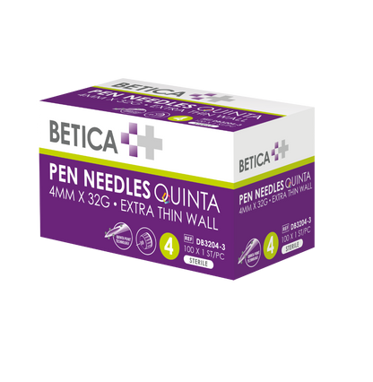 Betica Quinta Pennaalden 4 mm x 32 G steriel (100 stuks)