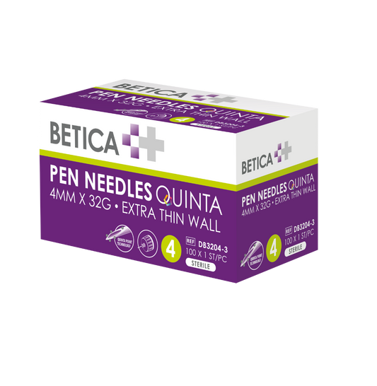 Betica Quinta Pennaalden 4 mm x 32 G steriel (100 stuks)