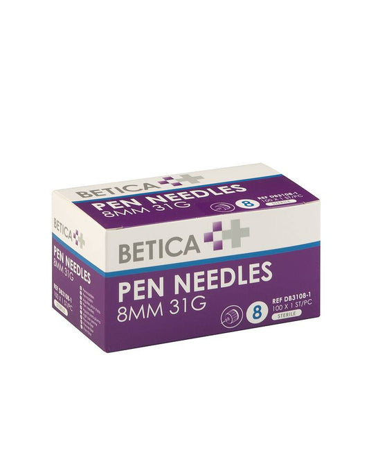 Betica Quinta Pennaalden 8 mm x 31 G steriel (100 stuks)
